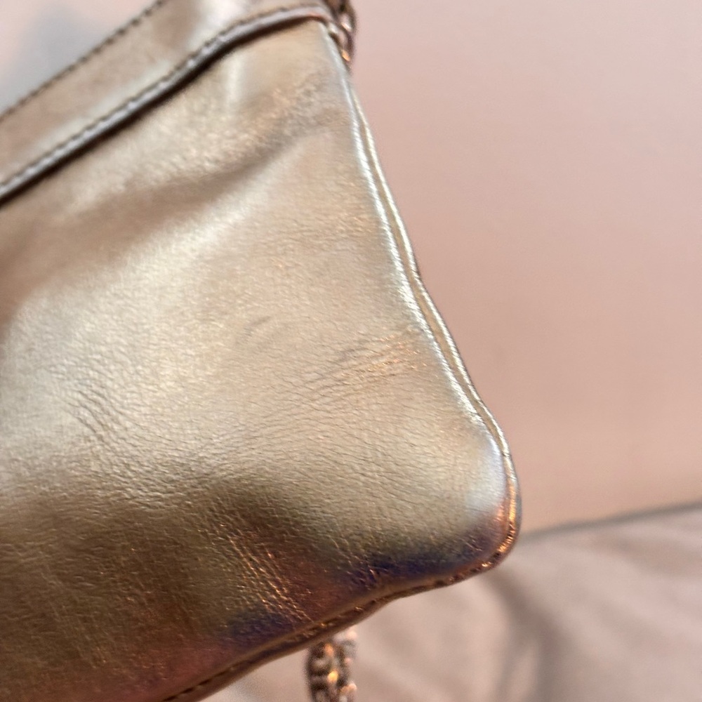 Kate Spade Vintage Gold Metal Framed Clutch with Chain Strap - Picture 5 of 11